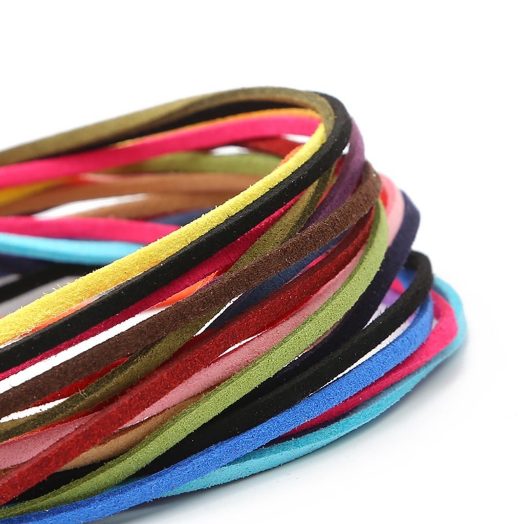 สายหนังกลับ 3mm ยาว 4 เมตร สำหรับDIYทำสร้อยคอ-สร้อยข้อมือ เครื่องประดับ อุปกรณ์งานฝีมือ