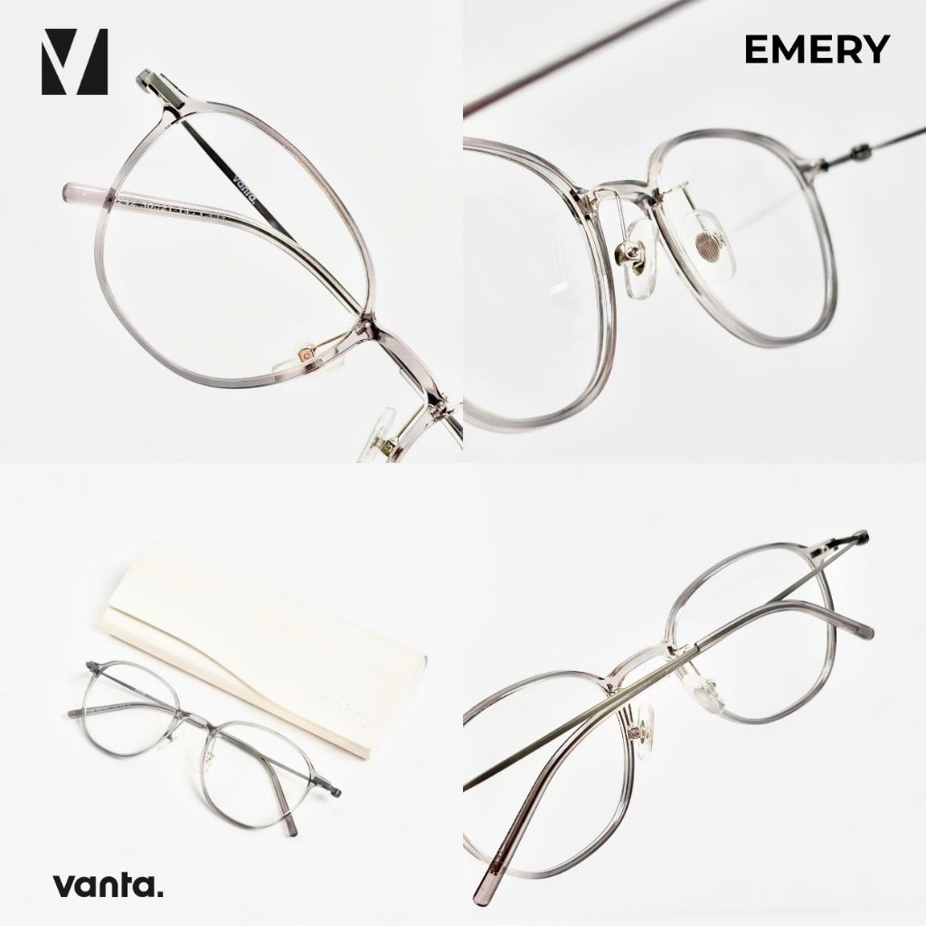 vanta. نظارة EMERY بفلتر أزرق إطار معدني بانتو — صورة 6