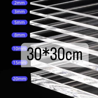 แผ่นอะคริลิคใส 30*30cm หนา 2/3/5/10/12/15mm (หักต้องการขนาดอื่นแชททางร้านได้เลยนะค่ะ) *กว้างยาวอาจขึ้นลง0.2ซม.นะคะ*