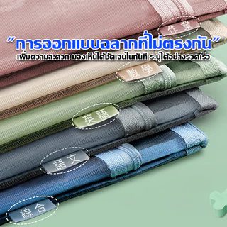 HOPTECH กระเป๋าตาข่ายเครื่องเขียน มีซิป ขนาด A4 แบบหนา น้ำหนักเบา จัดเก็บได้สองชั้น มี 5 สี ให้เลือก