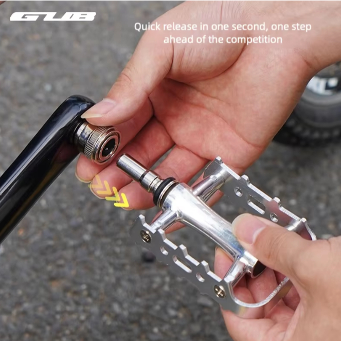 บันไดจักรยาน GUB QR003 อะลูมิเนียม ระบบถอดเร็ว 2 ข้าง ลูกปืน DU Bearing