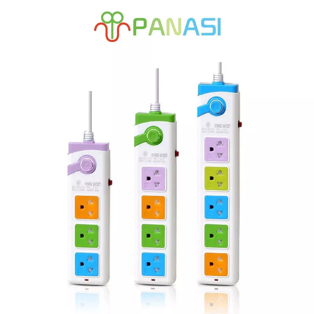 PANASI ลดราคาพิเศษ ปลั๊กไฟ usb ปลั๊ก3/4/5ตา power socket พร้อมสวิตช์ปิดเปิด มาตรฐาน มอก. ตัดไฟได้ 3เมตร 5เมตร