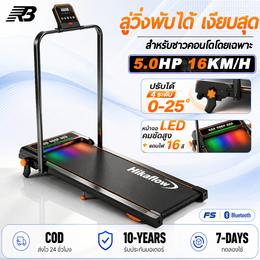 ลูวิ่งไฟฟ้า ลู่วิ่ง ลู่วิ่งไฟฟ้าพับได้ mini treadmill ลู่เดิน ปรับได้ มีรีโมท พร้อมจอLCD ใช้พลังงานต่ํา ลู่วิ่งไฟฟ้า