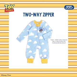 (ส่งด่วน) BabyLovett ชุดนอนเด็กเปิดเท้า Toy Story ซิปคู่ Two-Way Zipper ผ้านุ่มสบาย (0M-2Y)