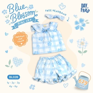 (พร้อมส่ง) Blue Blossom Girl Set BL02B