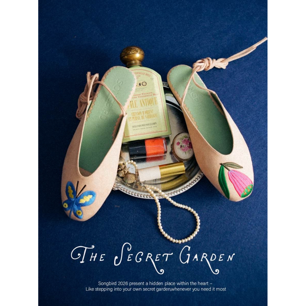 Songbird – Dahlia Floral Embroidered Summer Flats