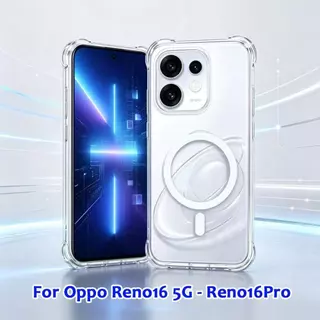 เคสใสชาร์จไร้สาย ใช้สำหรับ Oppo Reno16 Pro Reno16F Reno15 Reno15Pro Max Reno15Fเคสใสแม่เหล็ก ชาร์จ