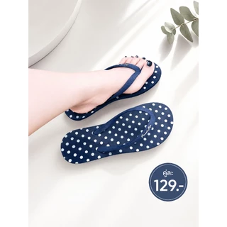 รองเท้าแตะ pandaflip polkadot ลายจุดสุดน่ารัก ผลิตจากยางพารา