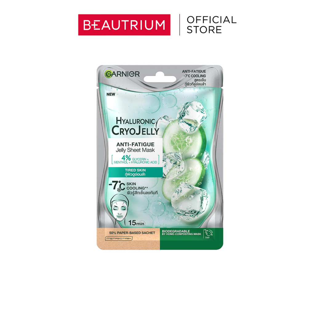 GARNIER Hyaluronic Cryo Jelly Anti-Fatigue Jelly Mask มาส์ก 27g