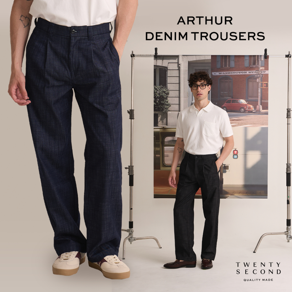 TWENTYSECOND กางเกงขายาวผ้าเดนิม รุ่น Arthur Denim Trousers
