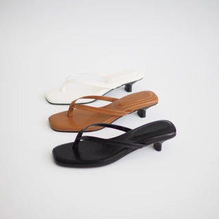 LOVE SHOES รองเท้าหูคีบ ส้นสูง รองเท้าส้นสูง1นิ้ว ไซส์ 35-41 หูหนีบ หนังนิ่มมาก รองเท้าแฟชั่นผู้หญิง