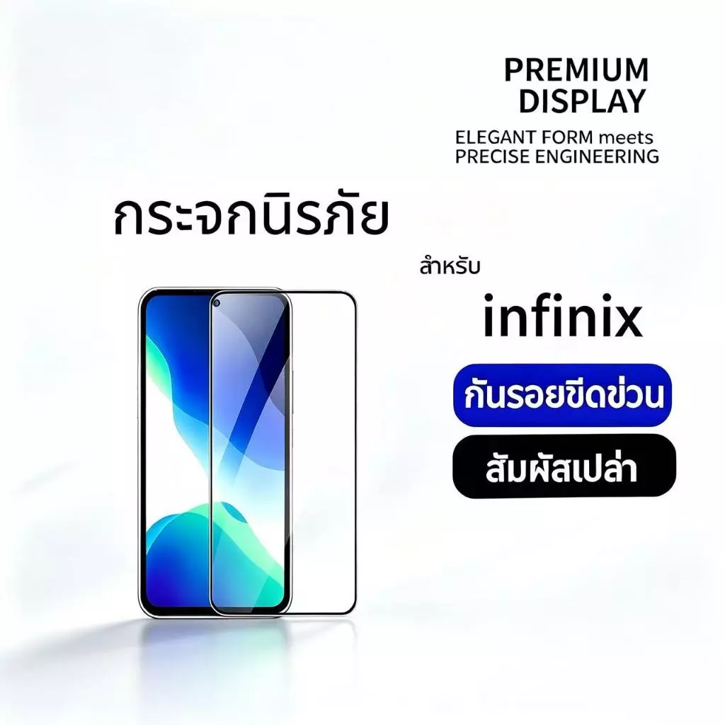 HD-Glass ฟิล์มกระจก ทนต่อรอยขีดข่วน For Infinix Hot 70 Hot 60 Pro Hot 60/60i 4G Hot 50 Pro Hot 40 Pro Hot 30 Pro