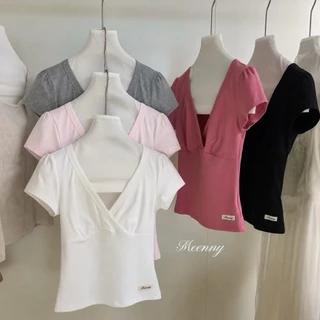 Meenny Closet | AP05 (มีSize) เสื้อยืดสีพื้นเบสิคคอวี