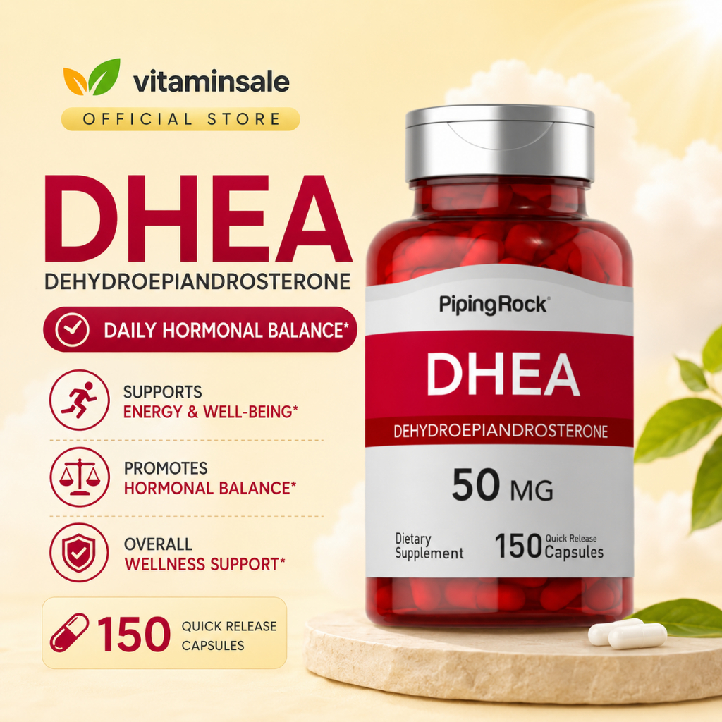Piping Rock DHEA 50mg 150 Quick Release Capsules