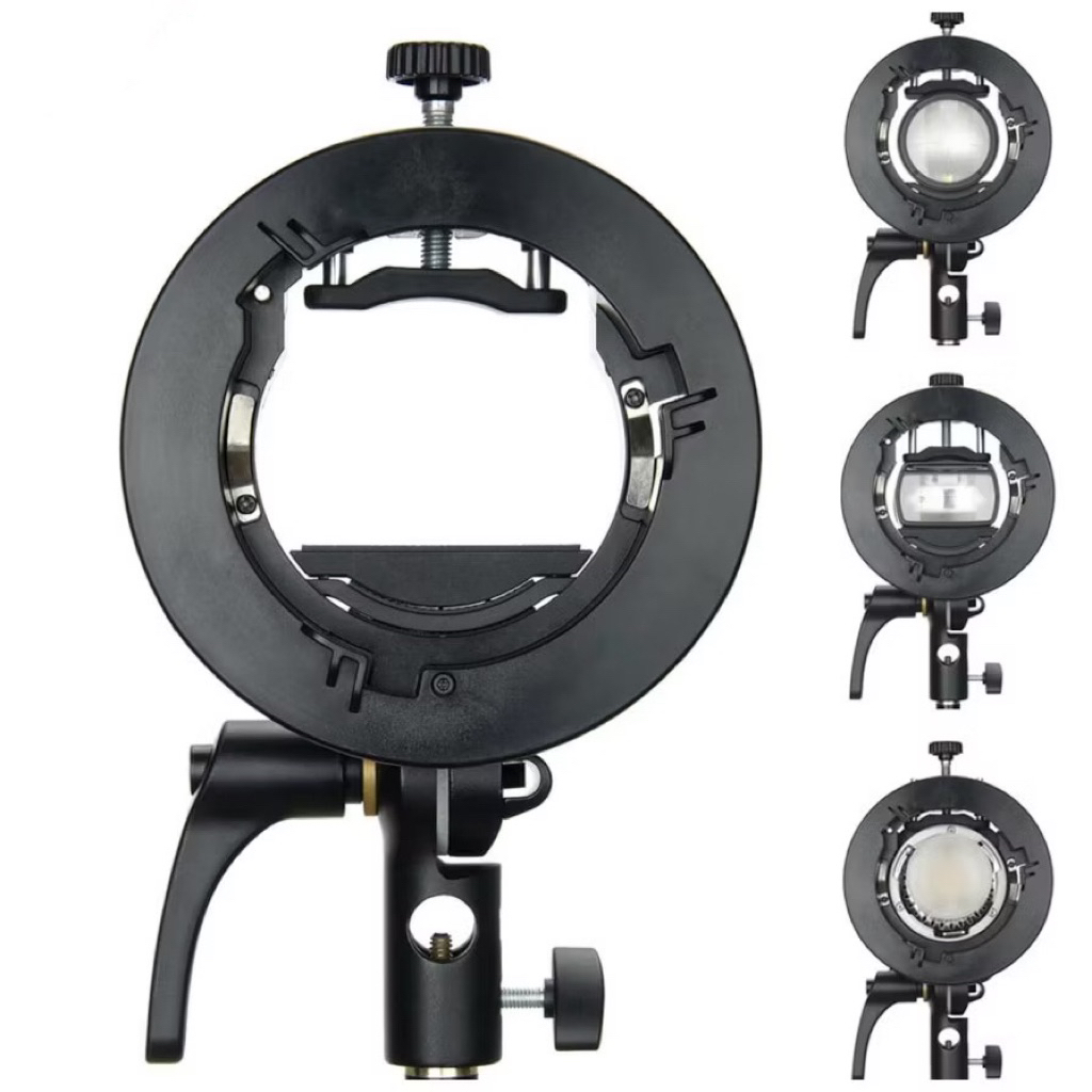 พร้อมส่ง S2 Bowens Mount แฟลช S-Type Bracket สำหรับ GODOX V1 V860II AD200 AD400PRO Snoot Softbox