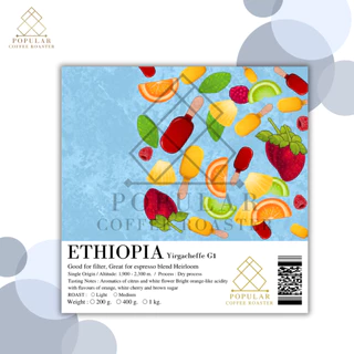 Popular Coffee roaster เมล็ดกาแฟคั่ว Ethiopia Yirgachaffe G1