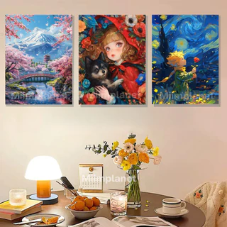 (พร้อมส่ง🇹🇭) ครอสติสคริสตัล ภาพติดเพชรคริสตัล 💎30x40cm 5D DIY Diamond Painting ลายการ์ตูน เจ้าหญิง Anime ภาพตกแต่งบ้าน