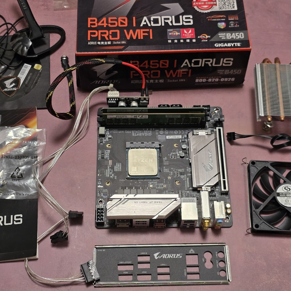 AORUS PRO WIFI MINI ITX B450 AMD Set CPU RAM