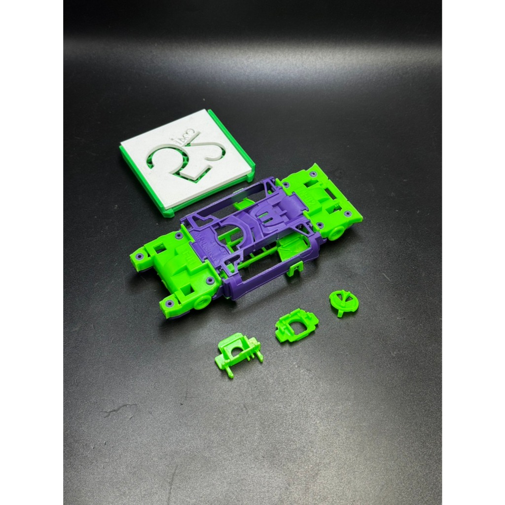 Tamiya mini 4WD MS-L Suspension (green purple)
