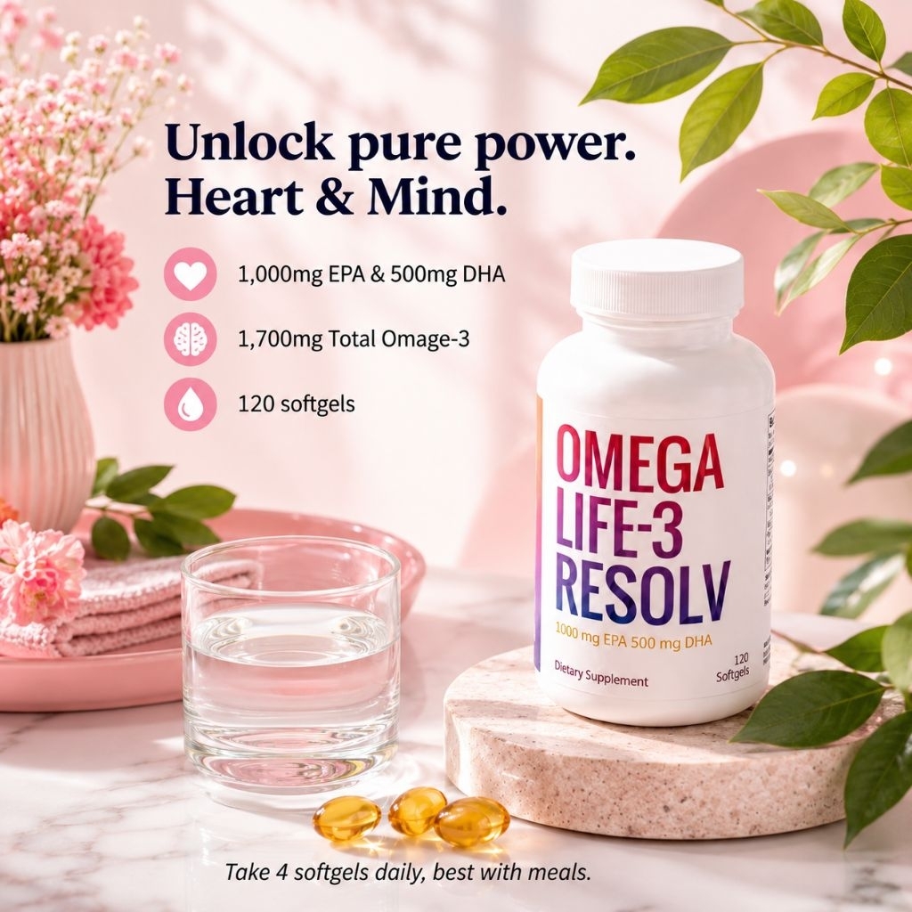 ผลิตภัณฑ์อาหารเสริม OMEGA LIFE-3 RESOLVหมดอายุ(03/12/2027)