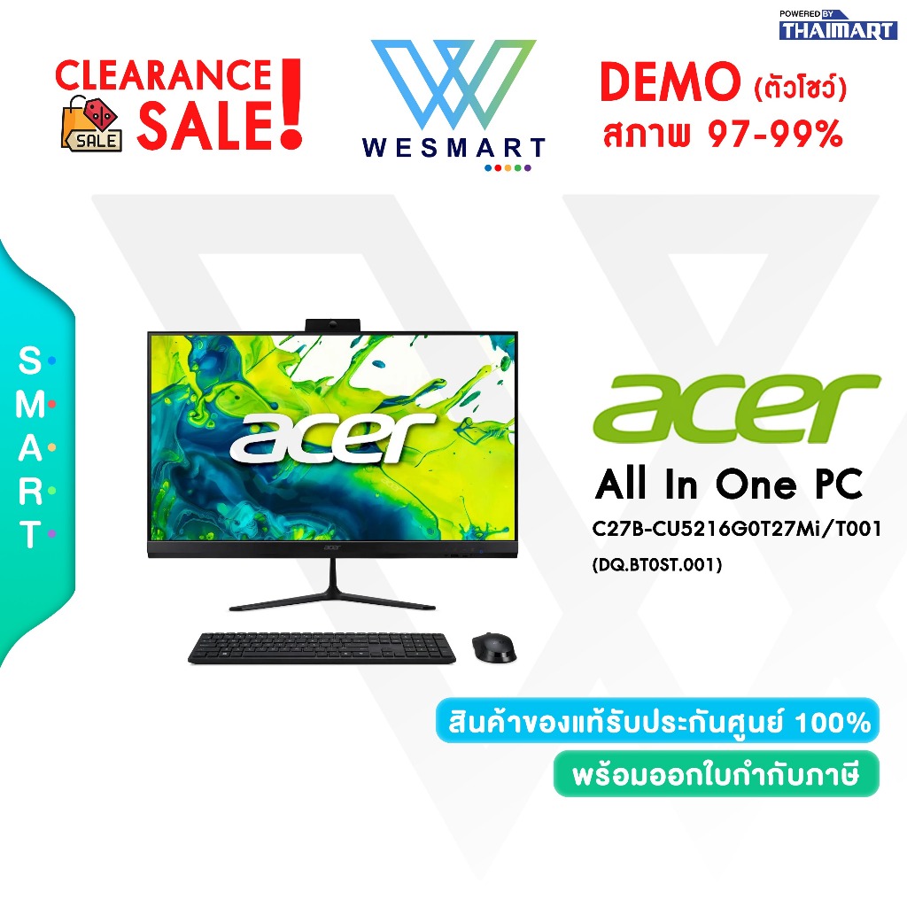 #Demo Acer Aspire C27B-CU5216G0T27Mi/T001 (DQ.BT0ST.001) : Intel Core Ultra 5 225U/Warranty 1 Years 