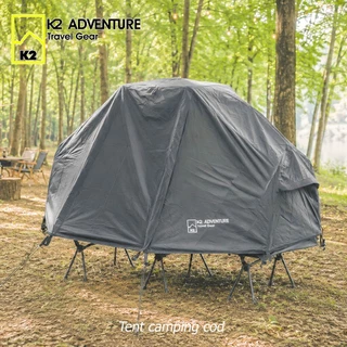 เต็นท์ COT สีดำ 1 คน และเตียงสนาม K2 ADVENTURE น้ำหนักเบา กันฝนกันลม ใส่ปี๊บข้างปี๊บหลังได้ ฯลฯ