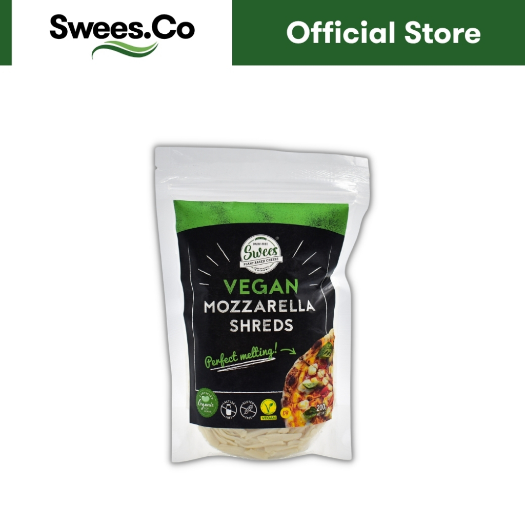 Mozzarella shreds มอลซ่าเรลล่าขูด 200 g.(Plant Based / Vegan) organic soy ทำจากถั่วเหลืองออแกนนิก