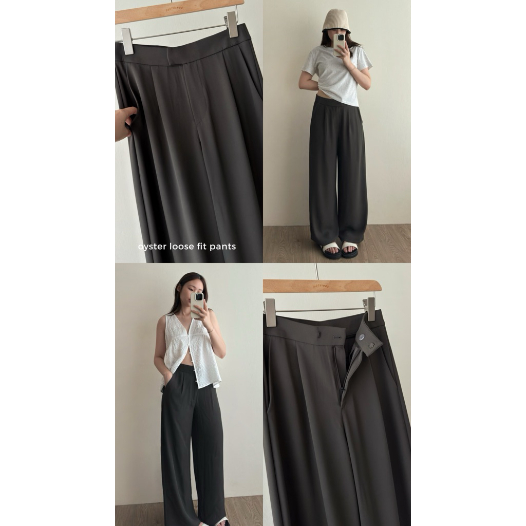 FADTHINGS : oyster loose fit pants