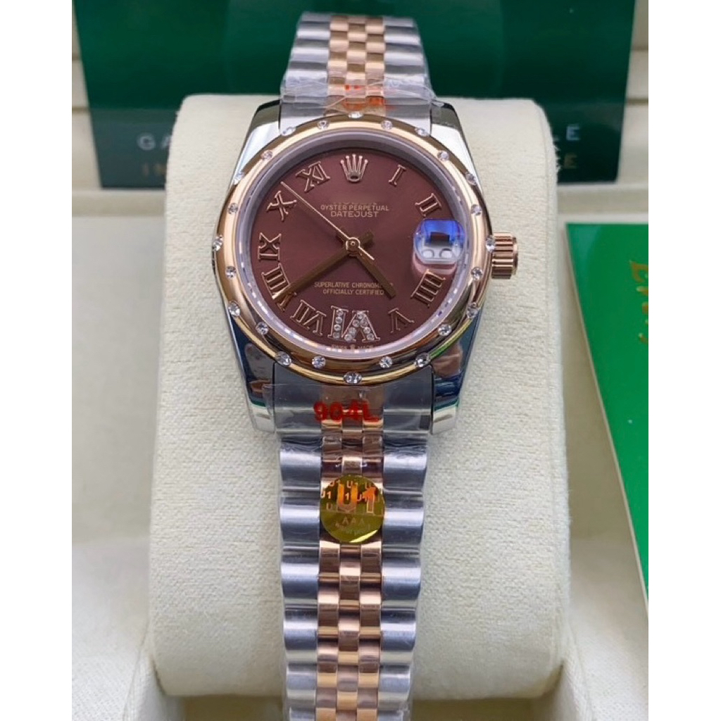 นาฬิกาDatejustหน้า chocolate เพชรเลข6ระบบ(Automatic)ขนาด31mm
