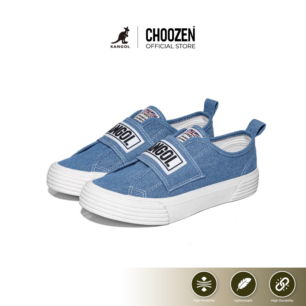 KANGOL รองเท้าผ้าใบ Slip-on แบบสวม รุ่น Front Logo สีขาว,สีน้ำเงิน 62527603