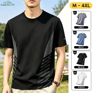 เสื้อยืดแขนสั้น เสื้อยืดคอกลมแห้งเร็ว/ระบายอากาศ/ดูดซับเหงื่อ/เย็นสบาย ผ้าน้ำหนักเบา สวมใส่สบาย