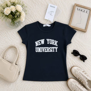 234-235-236 รุ่นNYU เสื้อยืดBaby Tee ทรงเข้ารูป ผ้าSlipCot (สลิปคอต)