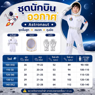 🔥ส่งไว จาก กทม🔥ชุดนักบินอวกาศ เด็ก นักบินอวกาศ Astronaut pilot cosploy นักบิน ชุดอวกาศ