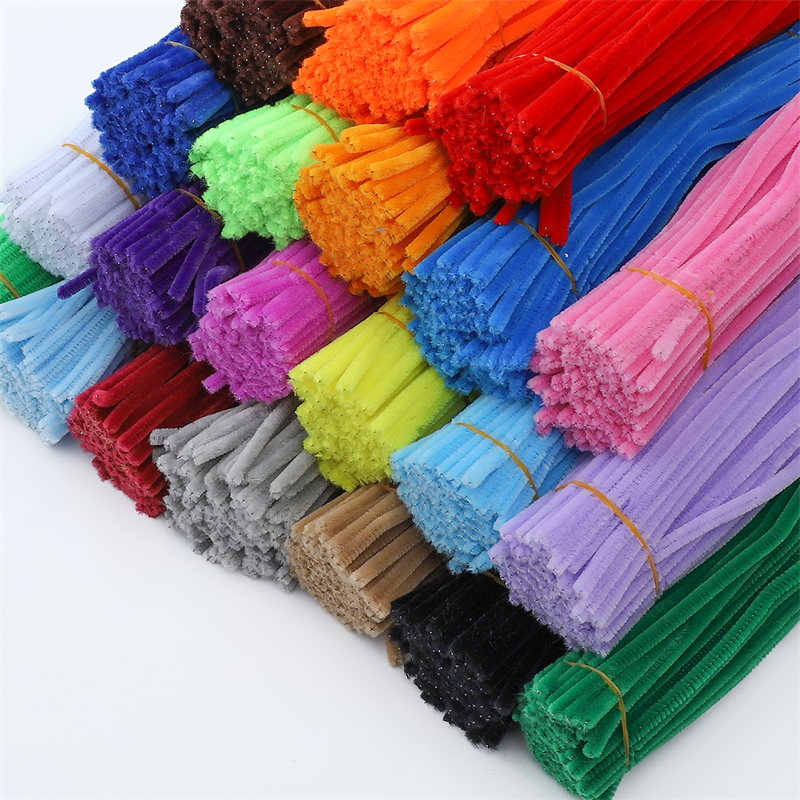 กิ๊บติดขนนุ่ม Chenille 30cm 20-100 ชิ้น/ถุง หลากสี ของเล่นเสริมพัฒนาการเด็ก อุปกรณ์งานฝีมือ DIY