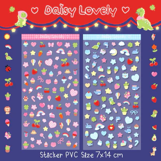 Daisy Lovely | Tiny Sticker ลอกออกไม่ทิ้งคราบ สติ๊กเกอร์จิ๋ว ไดคัท ติดกล้องไอโฟน เคส planner diary📙 Mini Sticker Emoji
