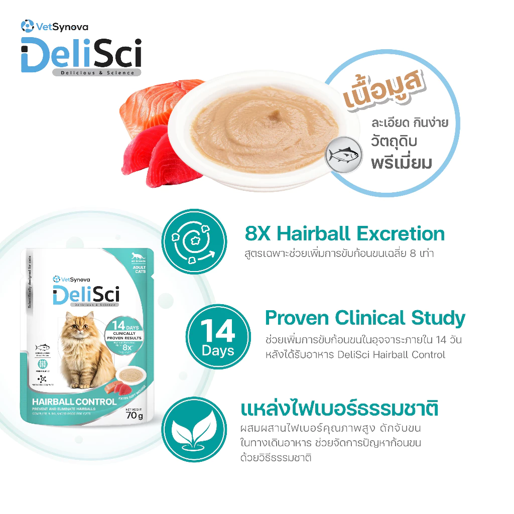 (สินค้าสมนาคุณงดจำหน่าย) Delisci Hairball Control จำนวน 1 ซอง thumbnail 3