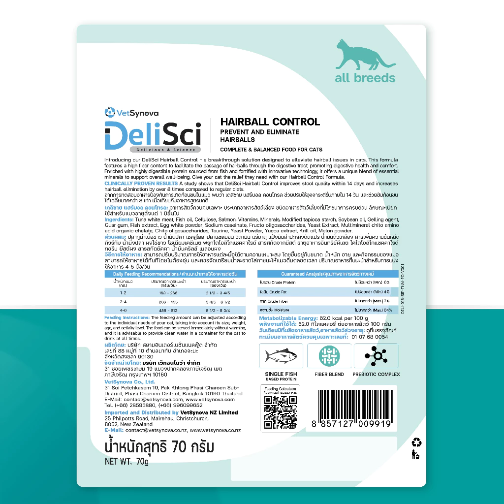(สินค้าสมนาคุณงดจำหน่าย) Delisci Hairball Control จำนวน 1 ซอง thumbnail 4