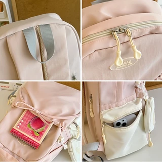 กระเป๋าเป้สไตล์ญี่ปุ่น-minimalist-ความจุใหญ่-สีทึบ-สไตล์สากล-กระเป๋านักเรียน