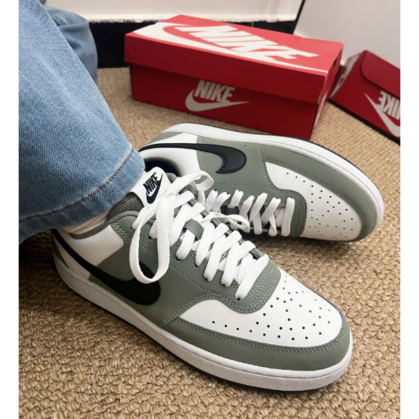 Nike Court Vision Comfortable, Soft, Breathable Low Top Board Shoes Green