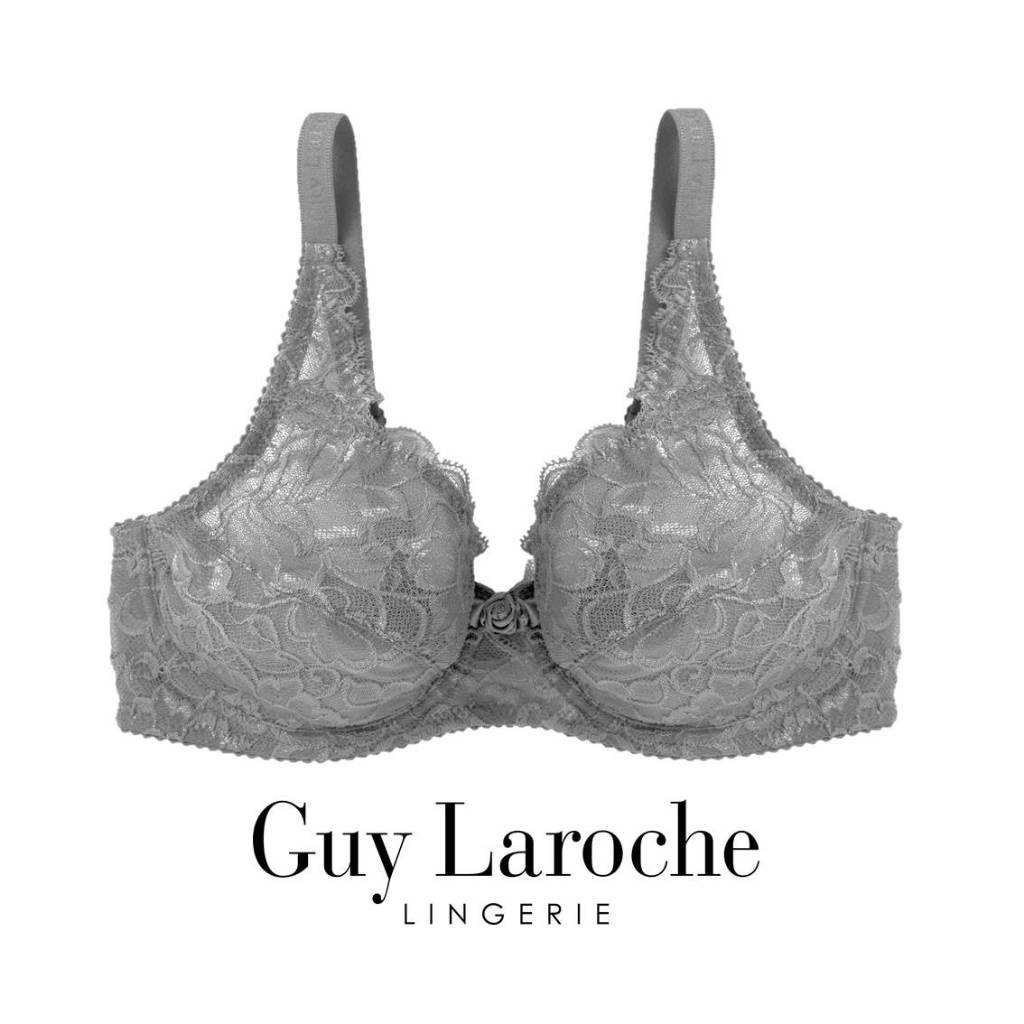 Guy Laroche Lingerie กีลาโรช เสื้อชั้นใน บราลูกไม้ ซีทรู ไม่เสริมฟองน้ำ See Through Lace Bra GB3Q69 [Love for Mom]