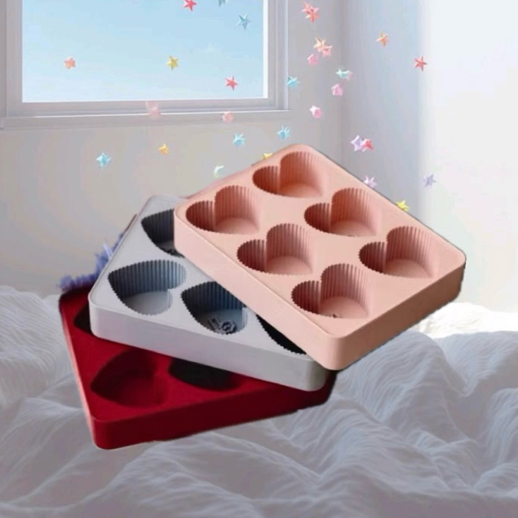 (พร้อมส่ง) Hako Silicone ice tray | Lucky Bunny 🐰 ถาดน้ำแข็งซิลิโคนรูปหัวใจ ❤️🩷🩵
