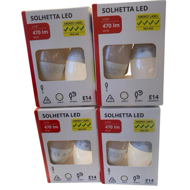SOLHETTA ซูเฮตต้า หลอดไฟ LED E14 470 ลูเมน, หลอดจำปา/แก้วฝ้า