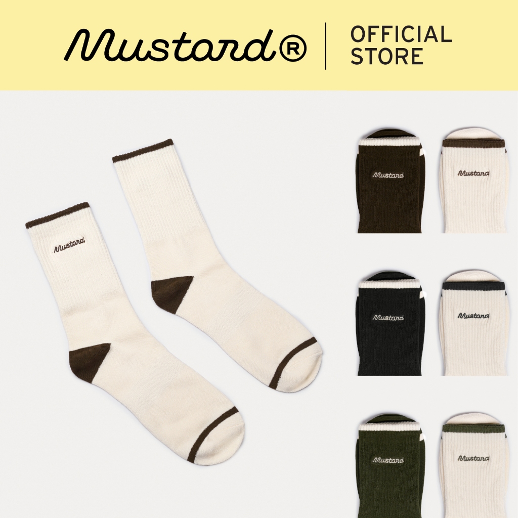 Mustard Club Socks  | ถุงเท้าข้อยาว (มี 6 สีให้เลือก)
