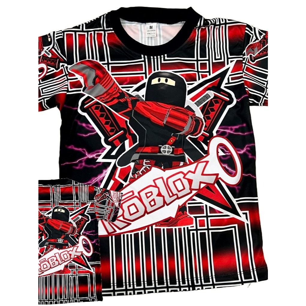 เสื้อเด็กลายROBLOX&MINECRAFT (!!โปรดดูตารางไซส์ของทางร้านก่อนสั่งซื้อ สำหรับเด็ก2-12ปีเท่านั้น) เสื้อพิมพ์ทั้งตัว