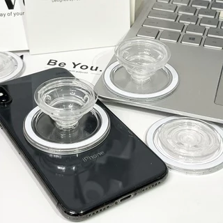 ที่ตั้งโทรศัพท์ แท่นวางมือถือ Universal mobile stand ขาตั้งแม่เหล็กแบบยืดหดได้ เบาะลมพับได้ โปร่งใส