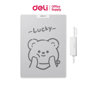 Deli กระดานไวท์บอร์ดแบบแม่เหล็ก เขียนลบได้ ไม่ใช้หมึก ไม่เลอะมือ พร้อมปากกา+แปรงลบ Magic Whiteboard