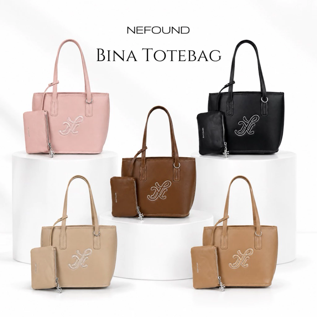 NF26062 NEFOUND กระเป๋า Tote bag รุ่น Bina หนัง PU Premium ขึ้นทรง