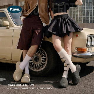 Tawii. รองเท้าแตะผู้ชาย EVA รูระบายอากาศ รองเท้าแตะ Baotouครึ่ง ด้านล่างหนาลื่น รองเท้าแตะพิมพ์ 3D