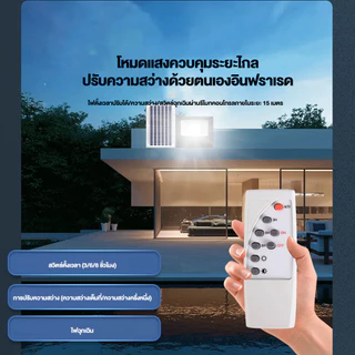 KKSKY ซื้อ 1 แถม 1 ไฟโซล่าเซล IP67 กันน้ำ กันฟ้าผ่า 800000W โซลาร์เซลล์ Solar Light ไฟโซลาเซลล์ เซ็นเซอร์ พร้อมรี