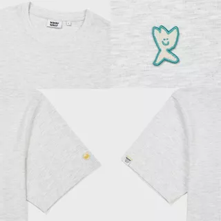 WACKY WILLY เสื้อยืดรุ่น Kiky Wappen Short Sleeve T-Shirt Grey (80162OKKSSU_S6GRXX)